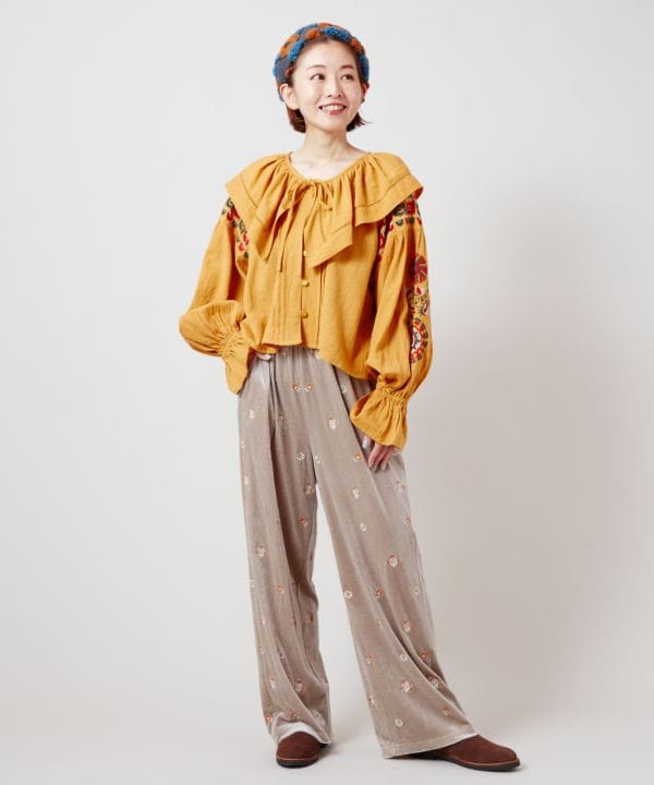 Shiny Velour Effortless Pants