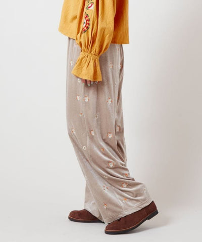 Shiny Velour Effortless Pants