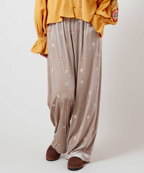 Shiny Velour Effortless Pants