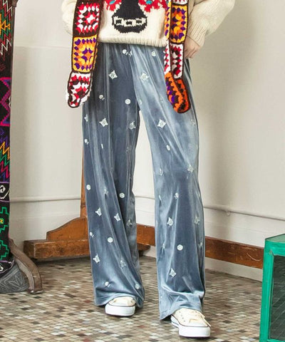 Shiny Velour Effortless Pants