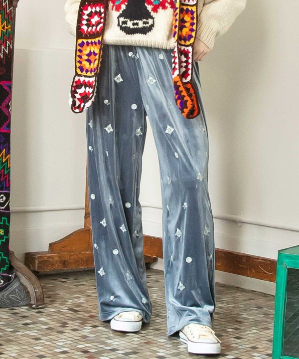 Shiny Velour Effortless Pants