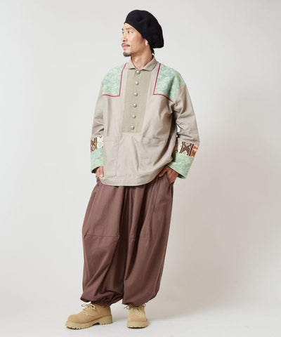 Ethnic Fusion Patchwork Top for Men