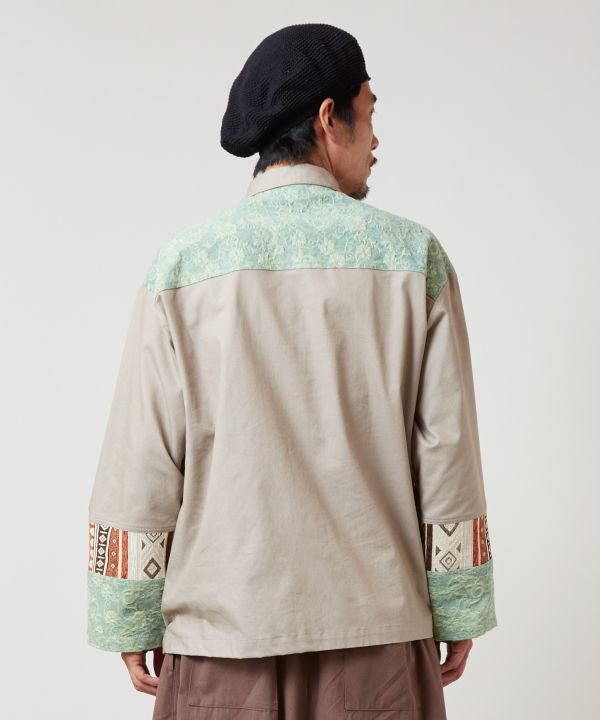 Ethnic Fusion Patchwork Top for Men
