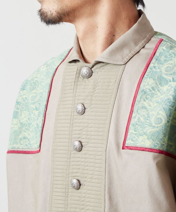 Ethnic Fusion Patchwork Top for Men