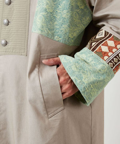 Ethnic Fusion Patchwork Long Cardigan