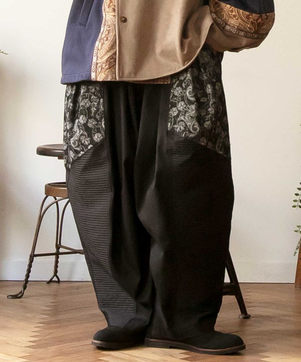 Ethnic Fusion Patchwork Pants for Men