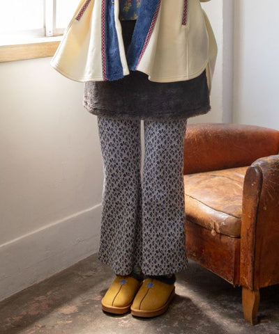 Floral Print Stretch Bootcut Pants