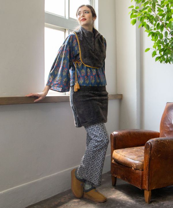 Floral Print Stretch Bootcut Pants