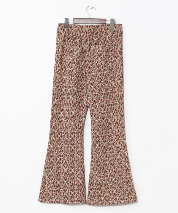Floral Print Stretch Bootcut Pants