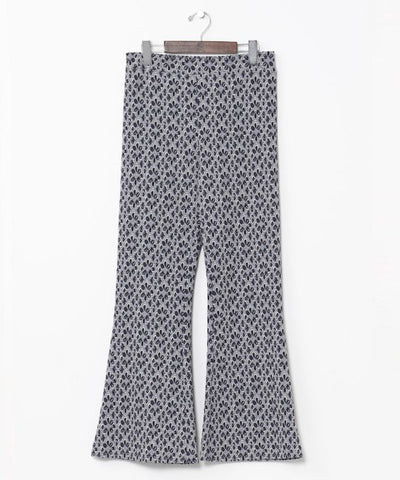 Floral Print Stretch Bootcut Pants