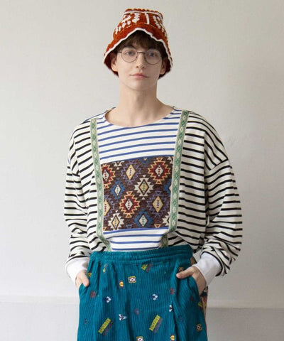 Striped Patchwork Top for Men