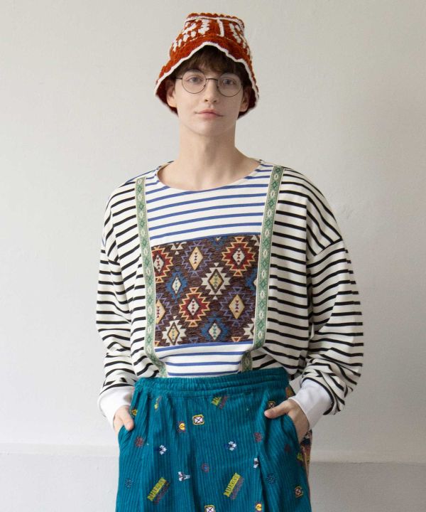 Striped Patchwork Top for Men
