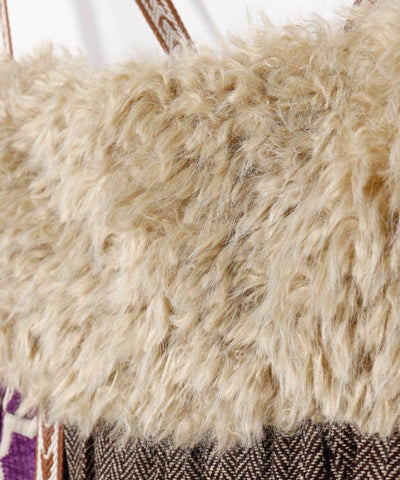 Faux Fur Patchwork Camisole Dress