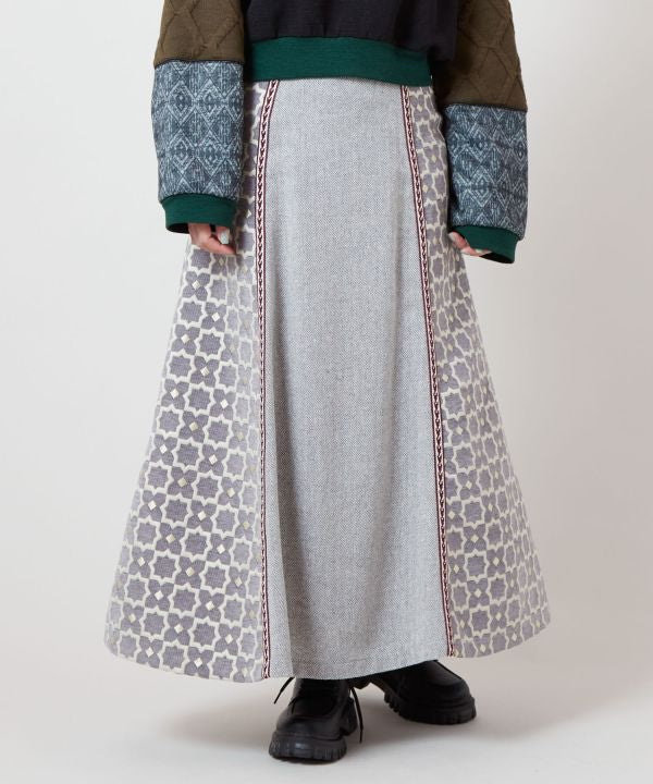 Faux Fur Patchwork Skirt