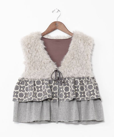 Faux Fur Patchwork Vest