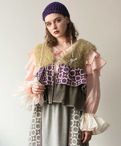 Faux Fur Patchwork Vest