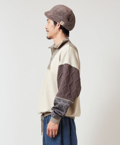 Men's Patchwork Half Zip Pullover