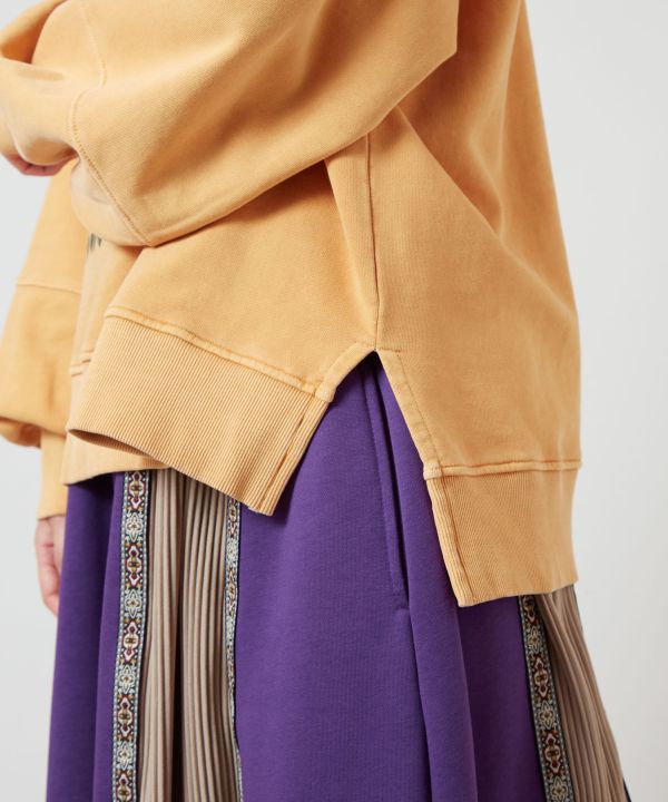 Brushed Fleece Retro-Like Print Sweatshirt