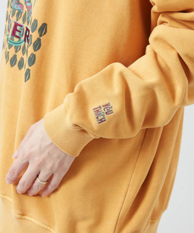 Brushed Fleece Retro-Like Print Sweatshirt