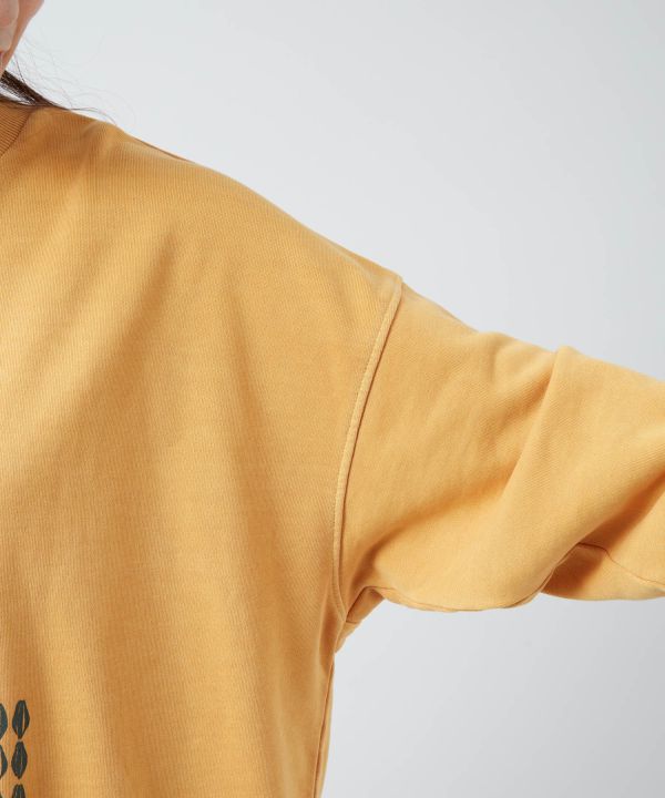 Brushed Fleece Retro-Like Print Sweatshirt