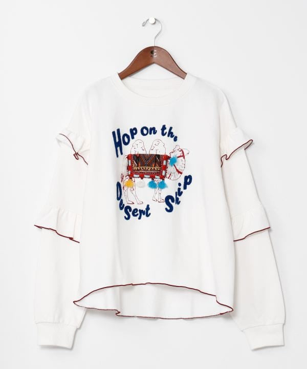 荷葉邊袖運動衫