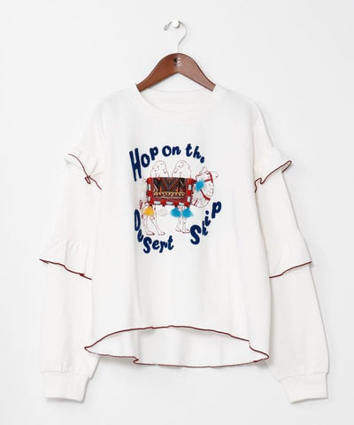 荷葉邊袖運動衫