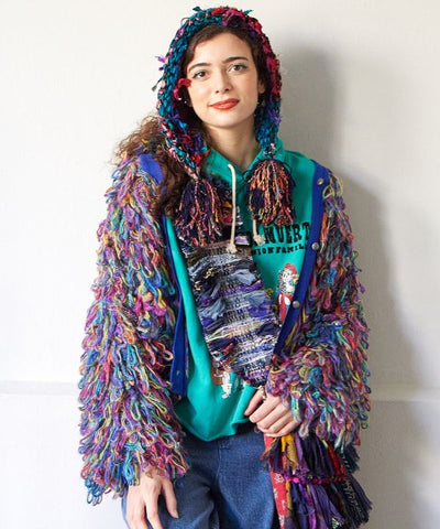 Colorful Loop Knit Cardigan