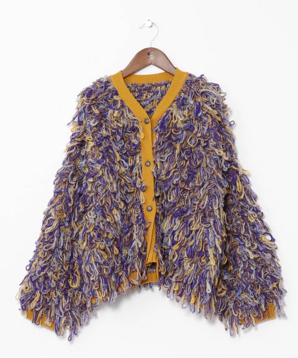 Colorful Loop Knit Cardigan