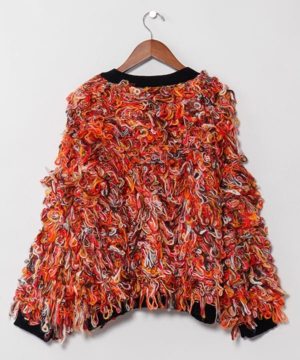 Colorful Loop Knit Cardigan by AMINA - Ametsuchi
