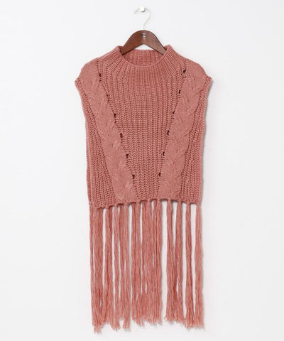 Fringe Knit Vest