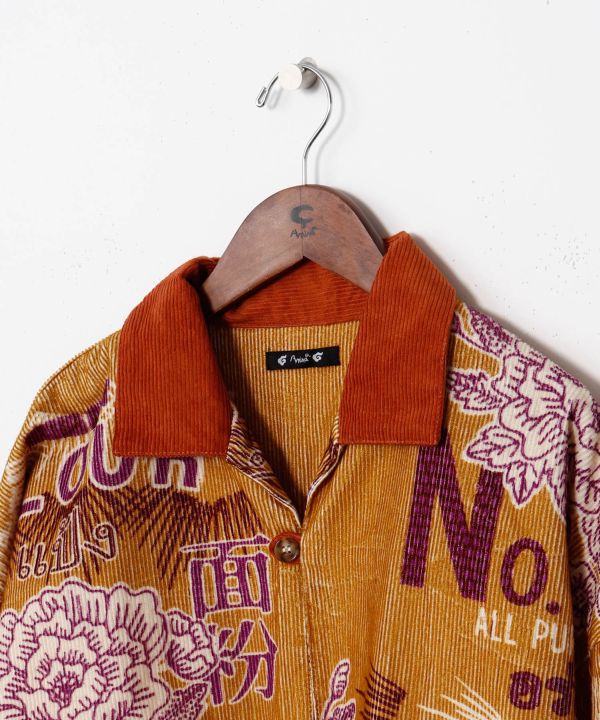 Vintage Style Corduroy Shirt Jacket for Men