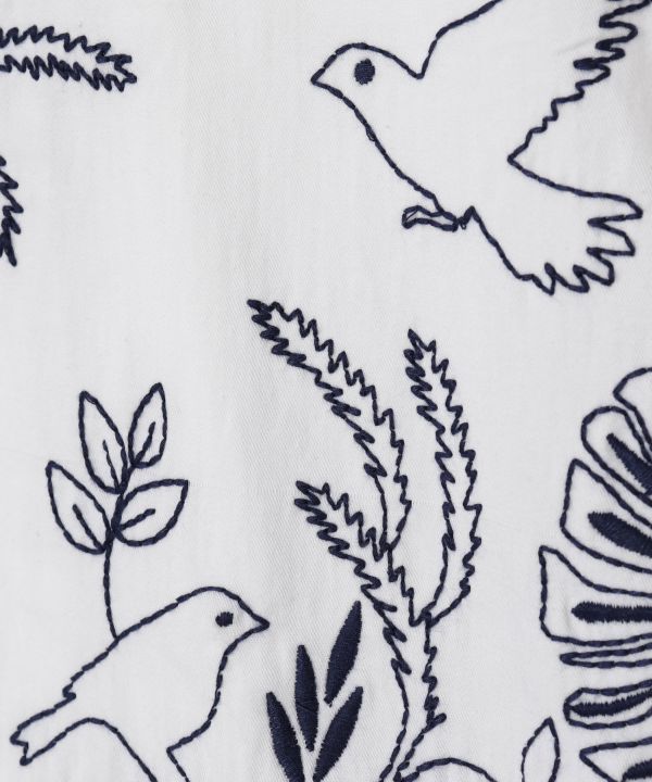 Boho Chic Embroidered Cotton Shirt