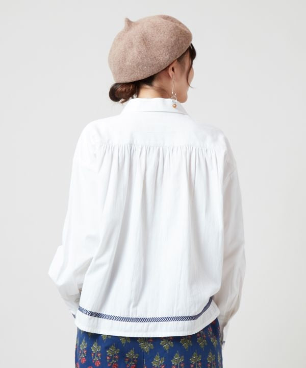 Boho Chic Embroidered Cotton Shirt