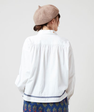 Boho Chic Embroidered Cotton Shirt