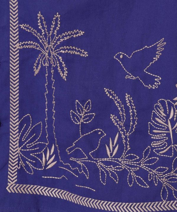 Bohemian Embroidered Cotton Shirt