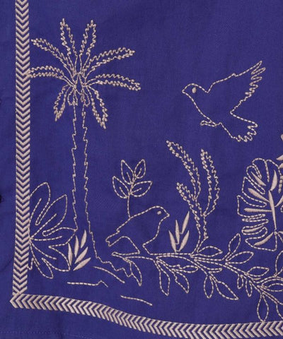 Bohemian Embroidered Cotton Shirt