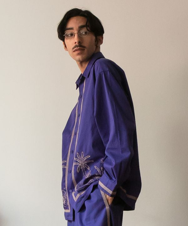 Bohemian Embroidered Cotton Shirt