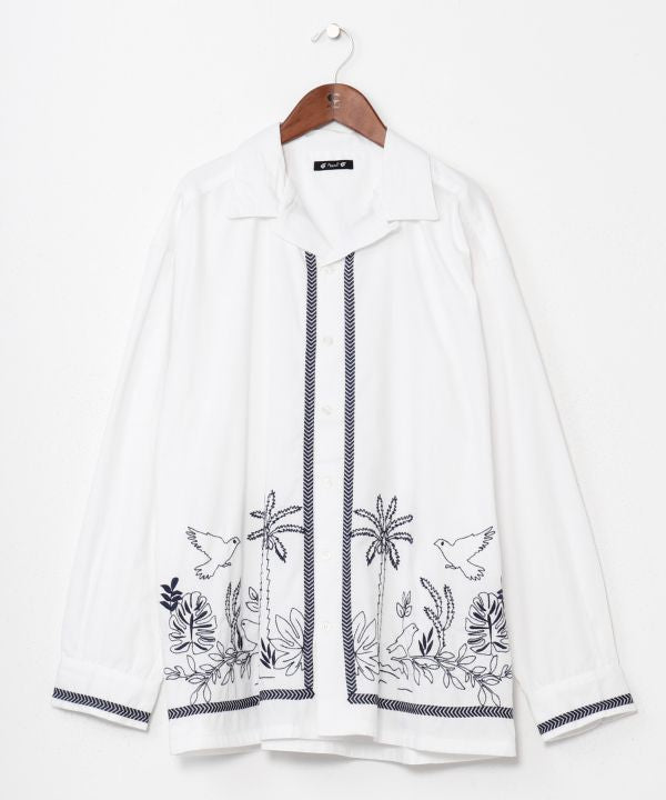 Bohemian Embroidered Cotton Shirt