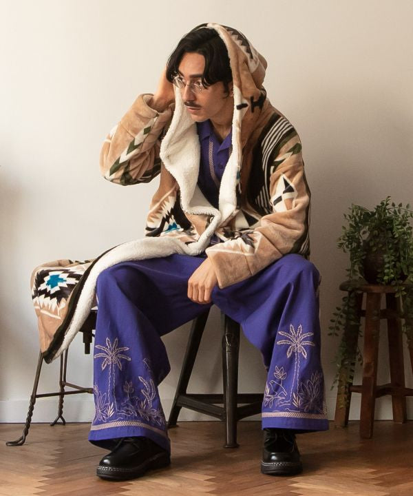 Men's Embroidered Cotton Pants