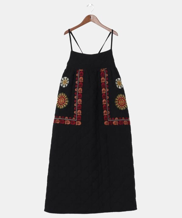 Embroidered Quilted Camisole Dress