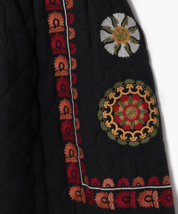 Embroidered Quilted Camisole Dress