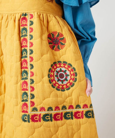 Embroidered Quilted Camisole Dress