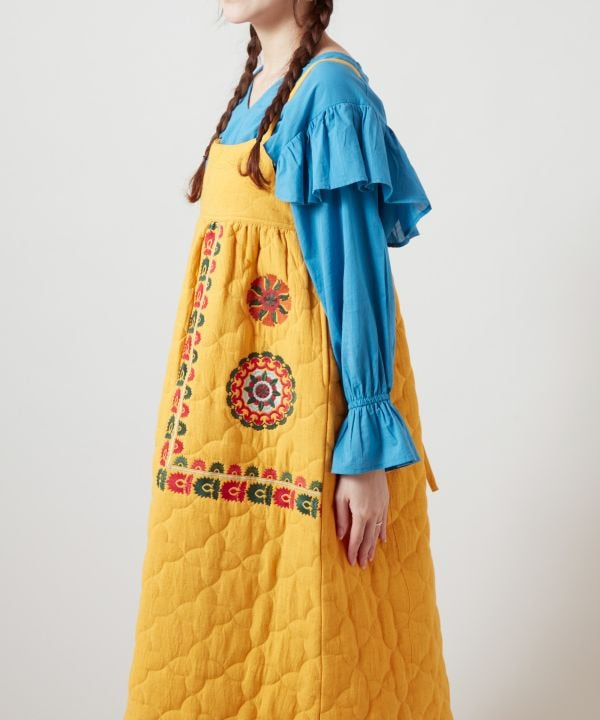 Embroidered Quilted Camisole Dress