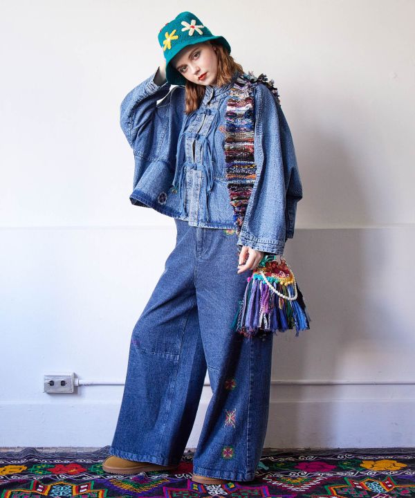 Vintage Wash Dolman Denim Shirt