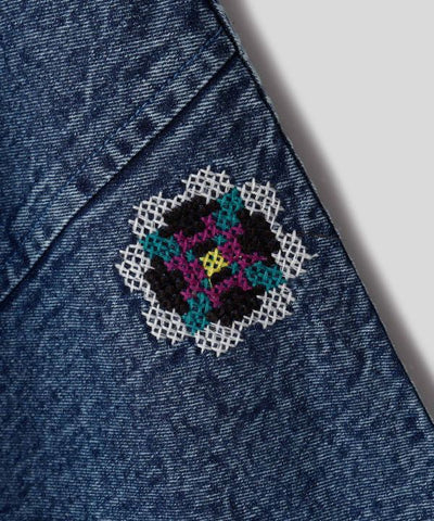 Vintage Wash Dolman Denim Shirt