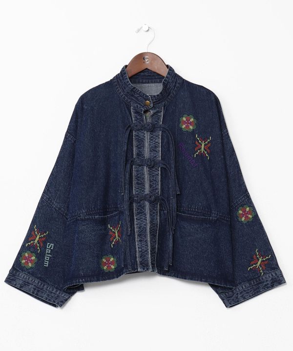 Vintage Wash Dolman Denim Shirt