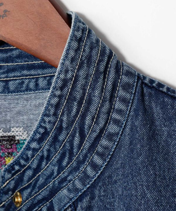 Vintage Wash Dolman Denim Shirt