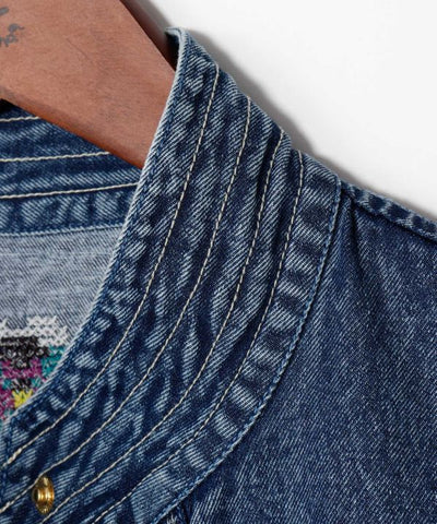 Vintage Wash Dolman Denim Shirt