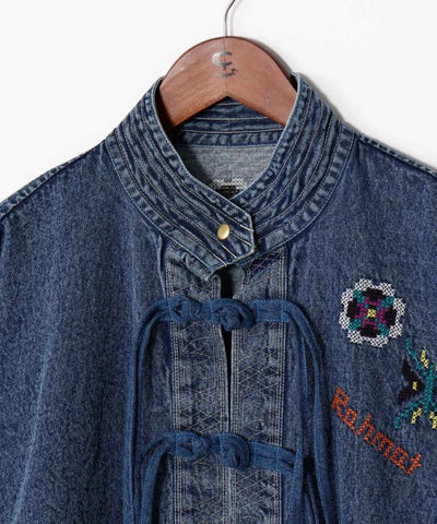 Vintage Wash Dolman Denim Shirt