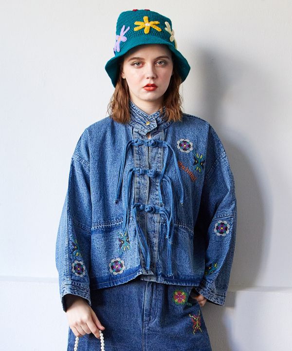 Vintage Wash Dolman Denim Shirt